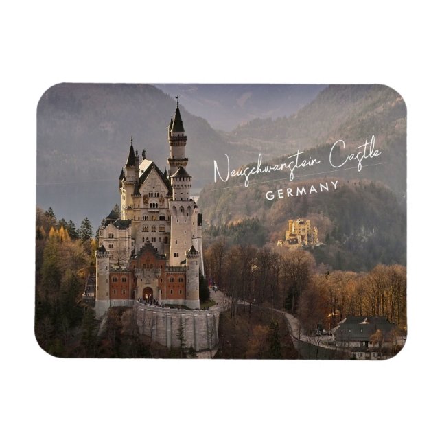 Neuschwanstein Castle Tyskland Magnet (Horisontell)