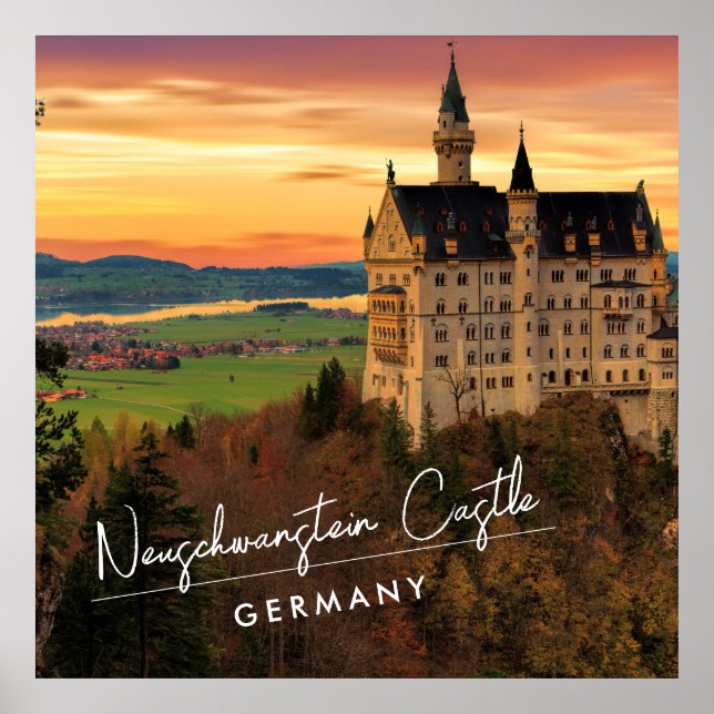 Neuschwanstein Castle Tyskland Poster (Framsidan)