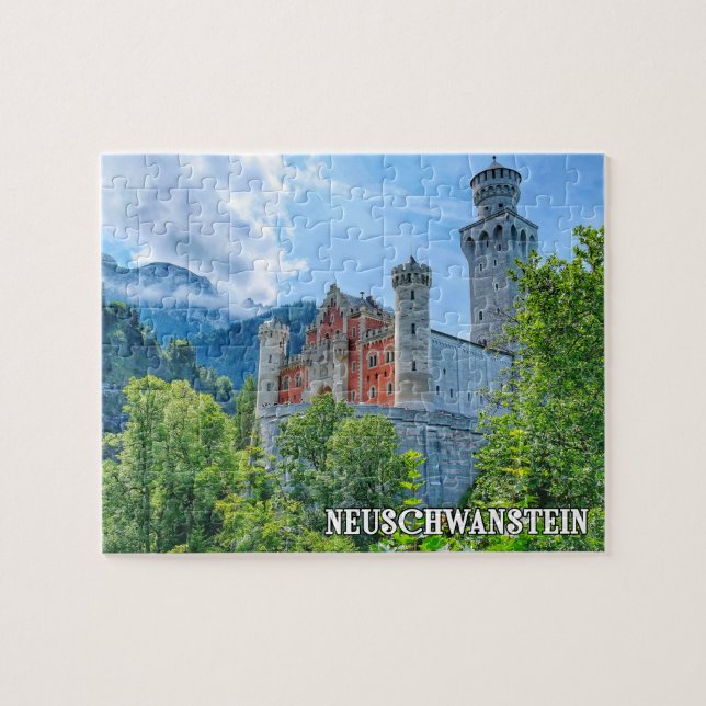 Neuschwanstein Castle, Tyskland Pussel (Horisontell)