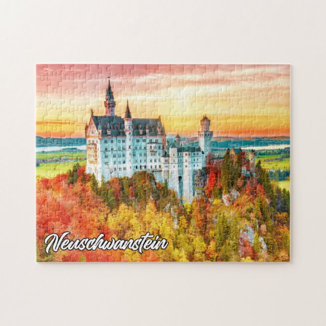 Neuschwanstein Castle, Tyskland Pussel (Horisontell)