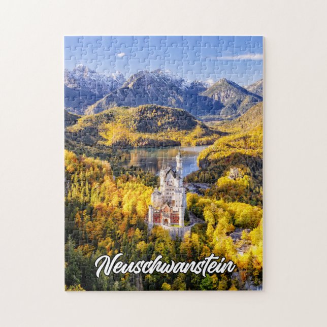 Neuschwanstein Castle, Tyskland Pussel (Vertikal)