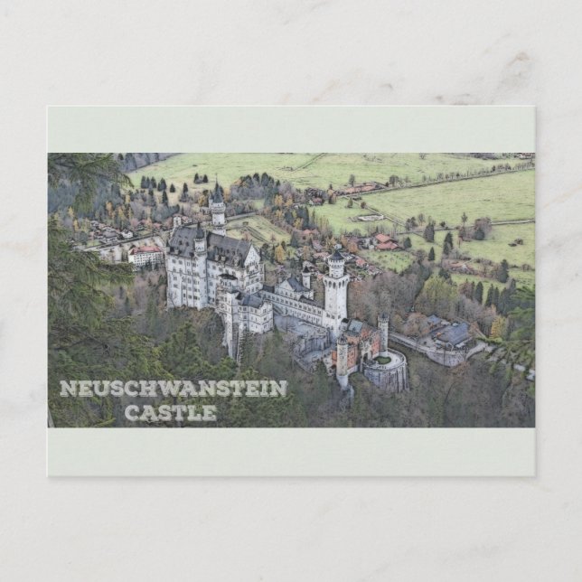 Neuschwanstein Castle - Tyskland Vykort (Framsida)