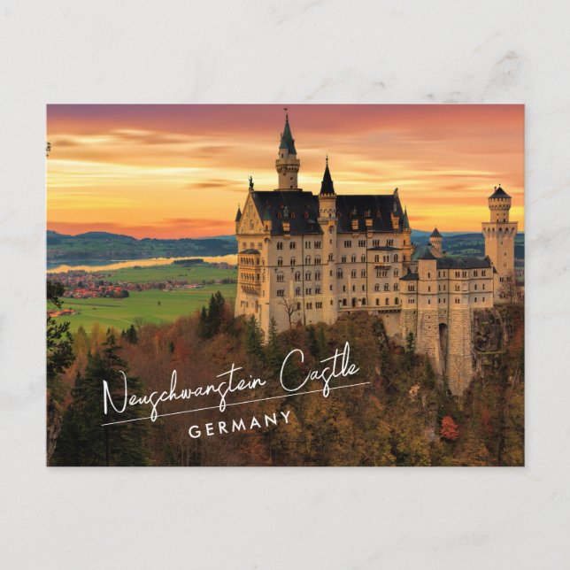 Neuschwanstein Castle Tyskland Vykort (Framsida)