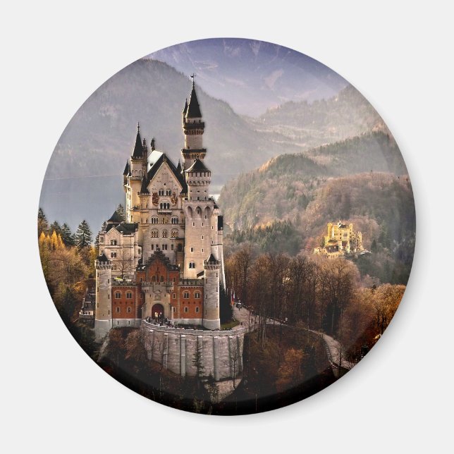 Neuschwanstein Castle Tysklandare Magnet (Framsidan)