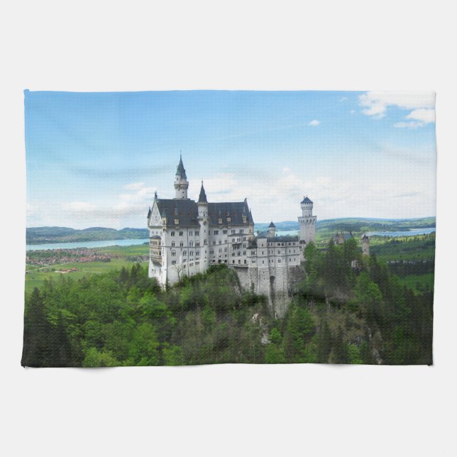 Neuschwanstein panorama kökshandduk (Horisontell)