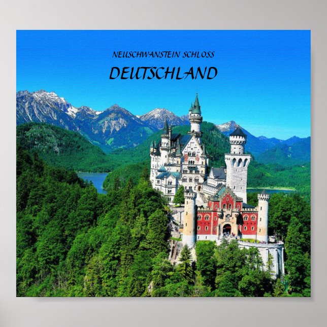 NEUSCHWANSTEIN SCHLOSS, DEUTSCHLAND POSTER (Framsidan)