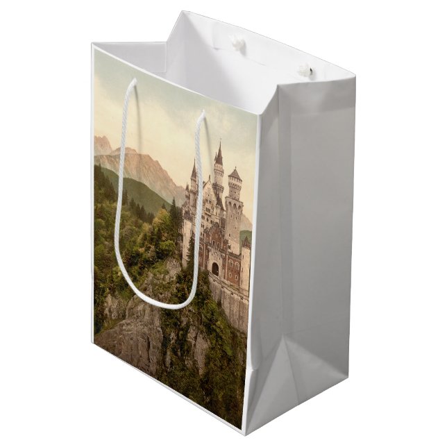 Neuschwanstein slott, Bayern, Tyskland (Framsidan Vinklad)