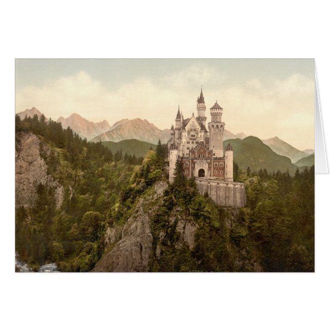 Neuschwanstein slott, Bayern, Tyskland Hälsningskort (Framsidan Horizontal)