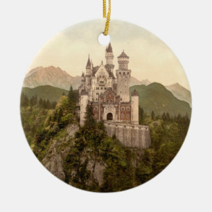 Neuschwanstein slott, Bayern, Tyskland Julgransprydnad Keramik