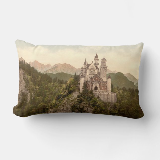 Neuschwanstein slott, Bayern, Tyskland Lumbarkudde (Framsida)