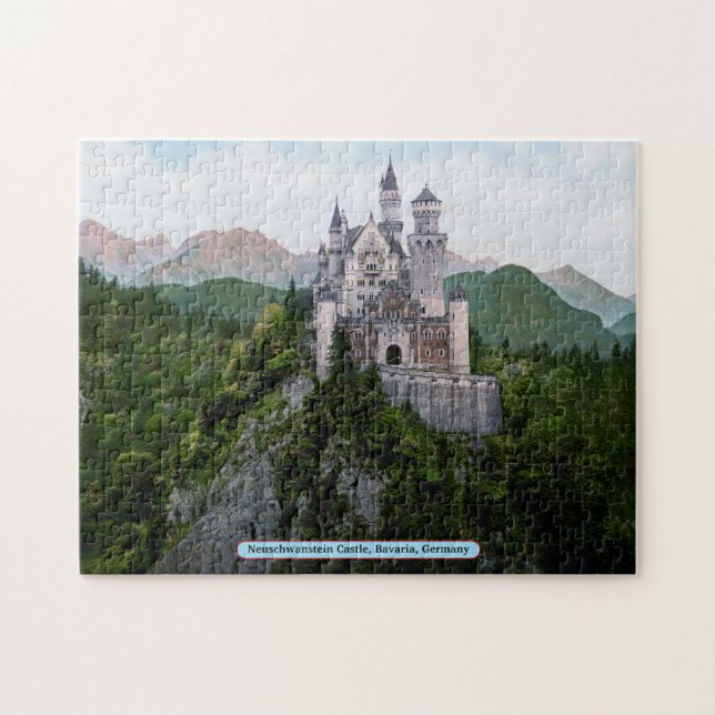 Neuschwanstein slott, Bayern, Tyskland Pussel (Horisontell)