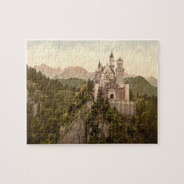 Neuschwanstein slott, Bayern, Tyskland Pussel (Horisontell)