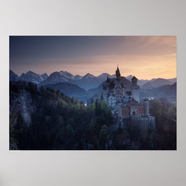 Neuschwanstein slott, byggt sent 1800-tal av poster (Framsidan)