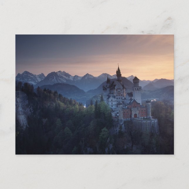Neuschwanstein slott, byggt sent 1800-tal av vykort (Framsida)
