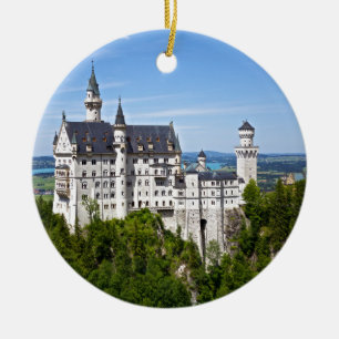 Neuschwanstein slott julgransprydnad keramik