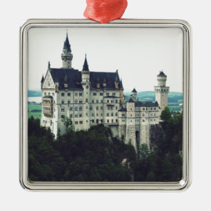 Neuschwanstein slott julgransprydnad metall