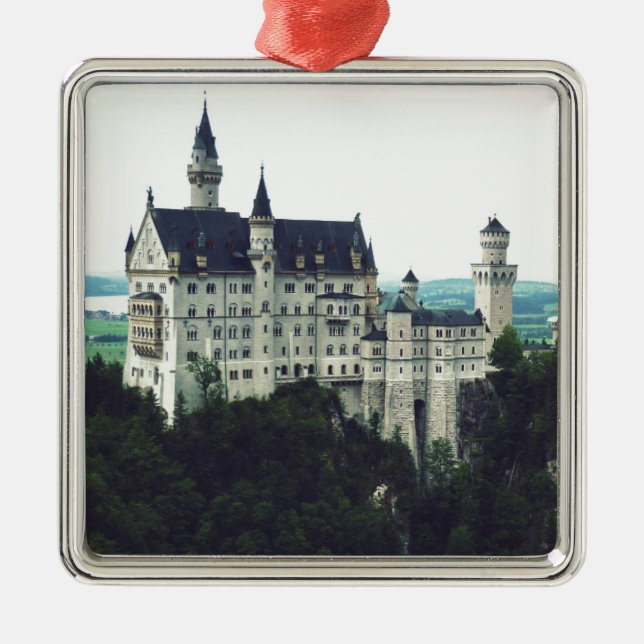 Neuschwanstein slott julgransprydnad metall (Framsidan)