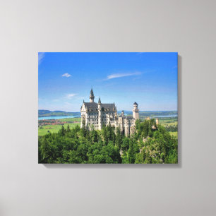 Neuschwanstein slott Sträckt Canvastryck