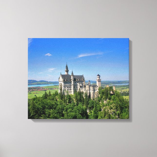 Neuschwanstein slott Sträckt Canvastryck (Framsida)