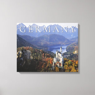 Neuschwanstein slott Tyskland, Bayern Canvastryck
