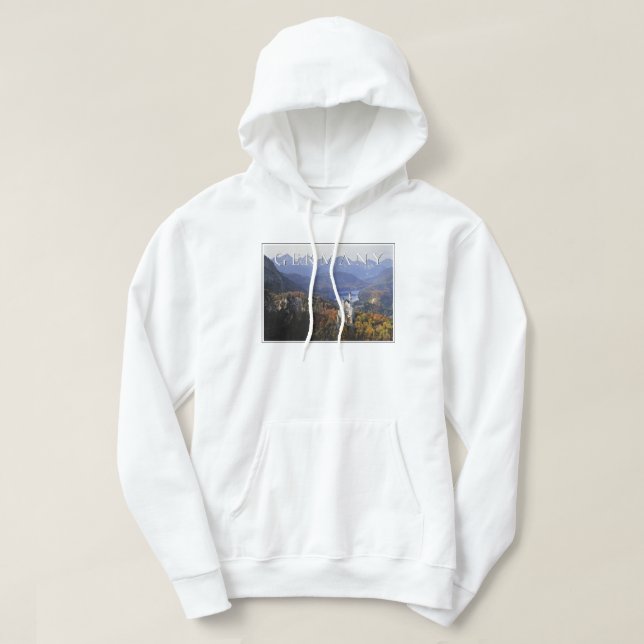 Neuschwanstein slott | Tyskland, Bayern Hoodie (Design framsida)