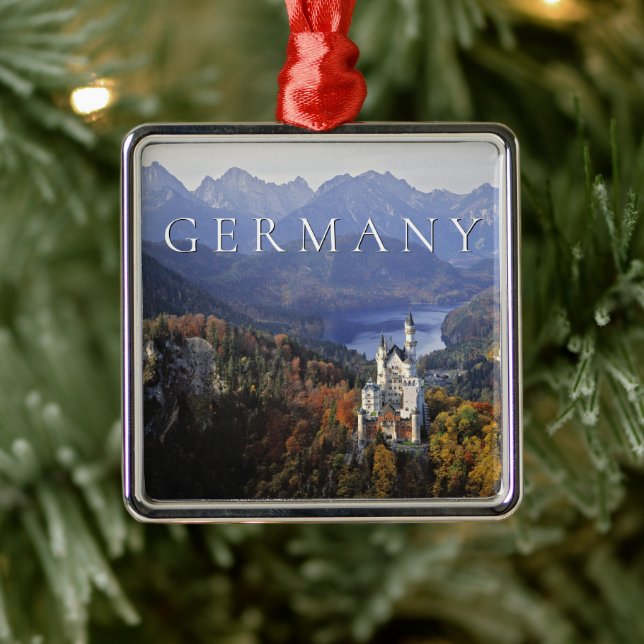 Neuschwanstein slott | Tyskland, Bayern Julgransprydnad Metall (Träd)