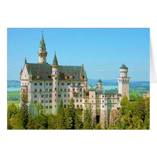 NEUSCHWANSTEIN SLOTT, TYSKLAND HÄLSNINGSKORT (Framsidan Horizontal)