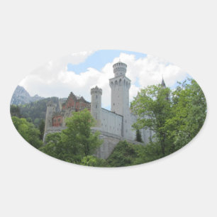 Neuschwanstein slott - Tyskland Ovalt Klistermärke