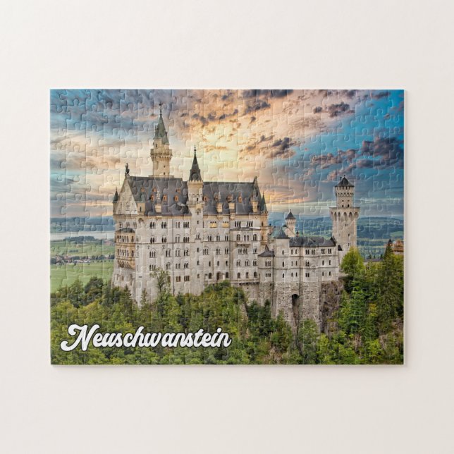 Neuschwanstein slott, Tyskland Pussel (Horisontell)