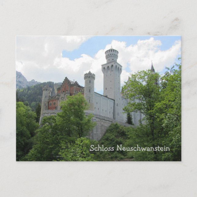 Neuschwanstein slott - Tyskland Vykort (Framsida)
