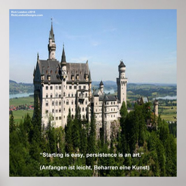 Neuschwanstein Slott & Tyskordsaffisch Poster (Framsidan)