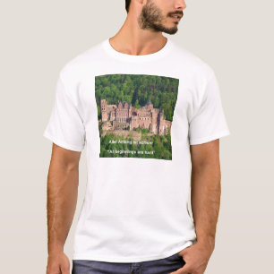 Neuschwanstein slottet Frankfurt & tyskt citat T-shirt