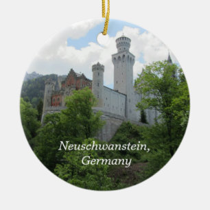 Neuschwanstein slottet julgransprydnad keramik