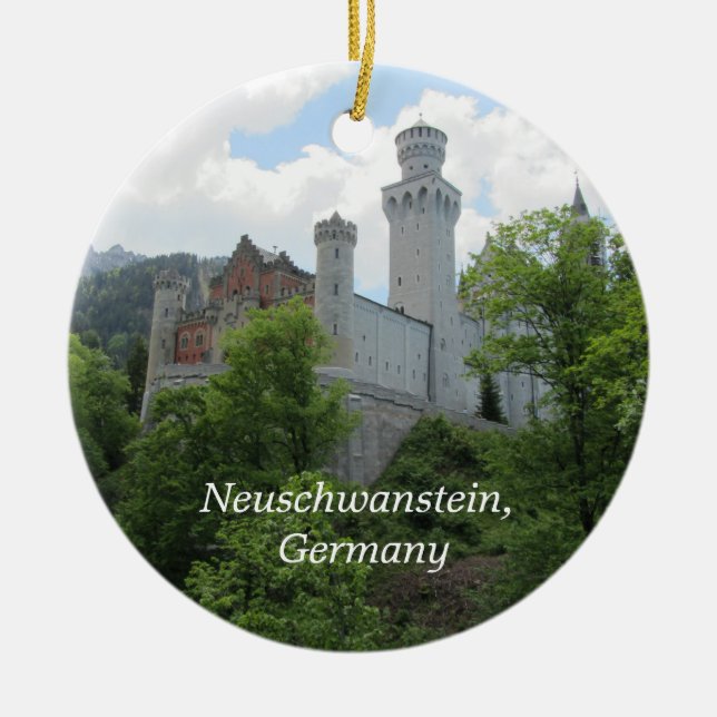 Neuschwanstein slottet julgransprydnad keramik (Framsidan)