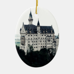 Neuschwansteins slott julgransprydnad keramik