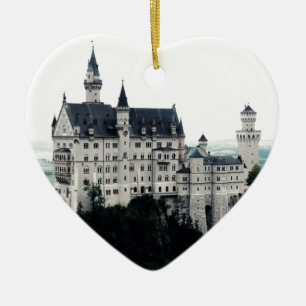 Neuschwansteins slott julgransprydnad keramik