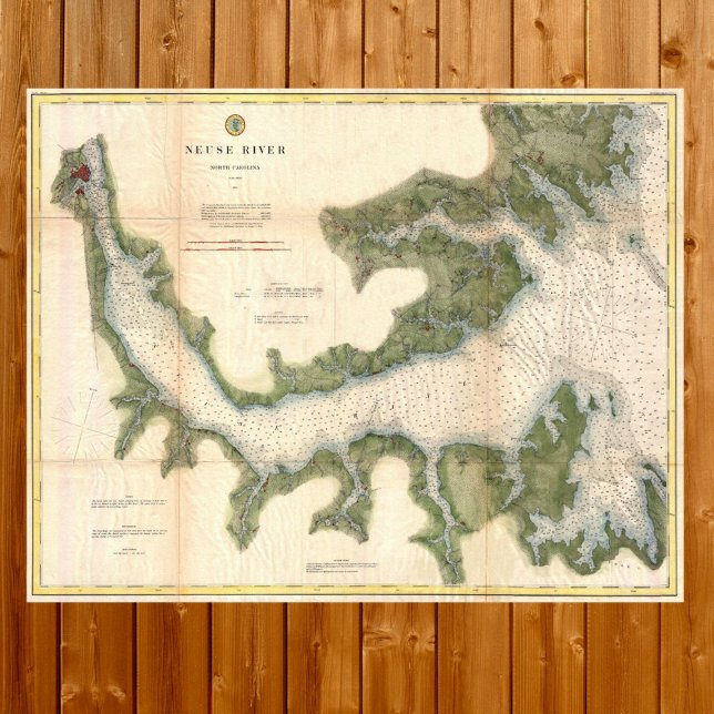 Neuse River North Carolina Antique karta Poster (Skapare uppladdad)