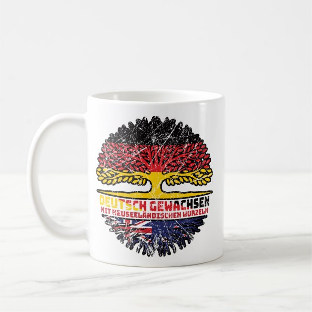 neuseeland Ändisch Deutsch Deutschland Baum Kaffemugg (Vänster)
