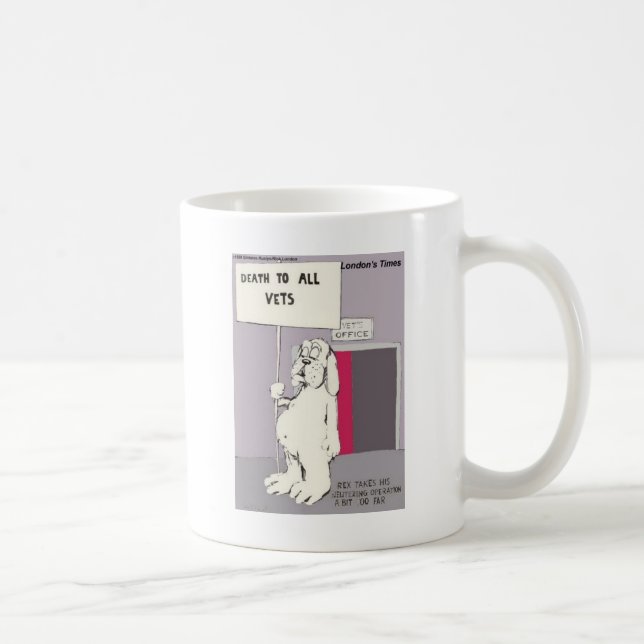 Neutered Hund Fight Back Funny Gifts & Tees Kaffemugg (Höger)