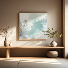 Neutral Abstrakt Grön Beige Minimalistisk Väggkons Perfect Poster