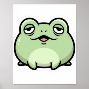 Neutral Affisch Groda Minimalistisk Söt Groda Este