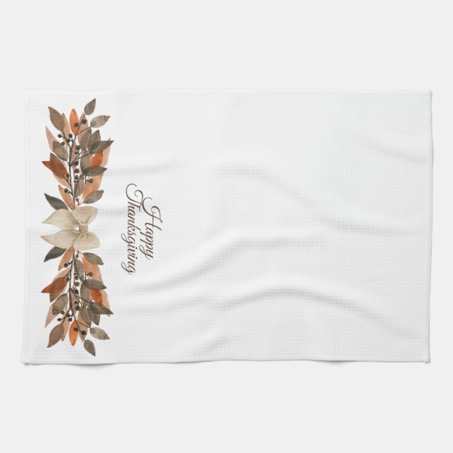 Neutral Autumn Leaf - Thanksgiving Kökshandduk (Horisontell)