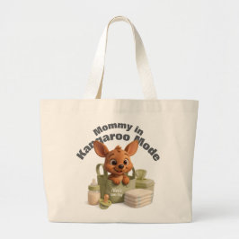 Neutral Baby Tote Bag – Custom Name & Deer Design Jumbo Tygkasse