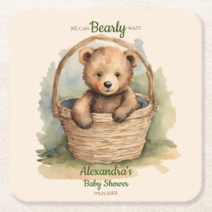 Neutral babystövel för baby Bear Unge Underlägg Papper Kvadrat