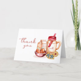 Neutral babystövel för mjölk & cookie tack kort