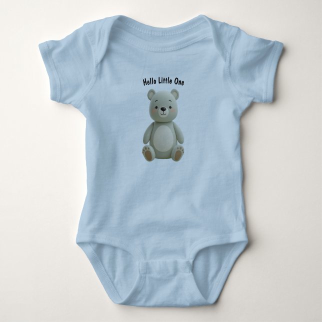 Neutral Bear Baby Bodysuit – Newborn Gift T Shirt (Framsida)