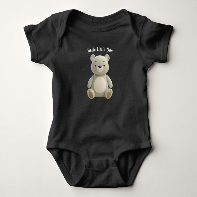 Neutral Bear Baby Bodysuit – Newborn Gift T Shirt (Framsida)