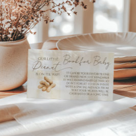 Neutral Beige Ginghamsmörbröd Bok För Bebis Shower Tilläggskort