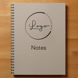 Neutral Beige Minimalistisk Logotyp Professionell Anteckningsbok