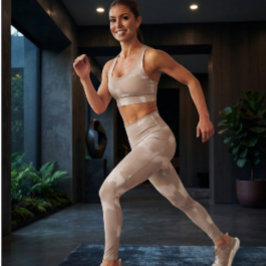 Neutral Beige Moln Leggings